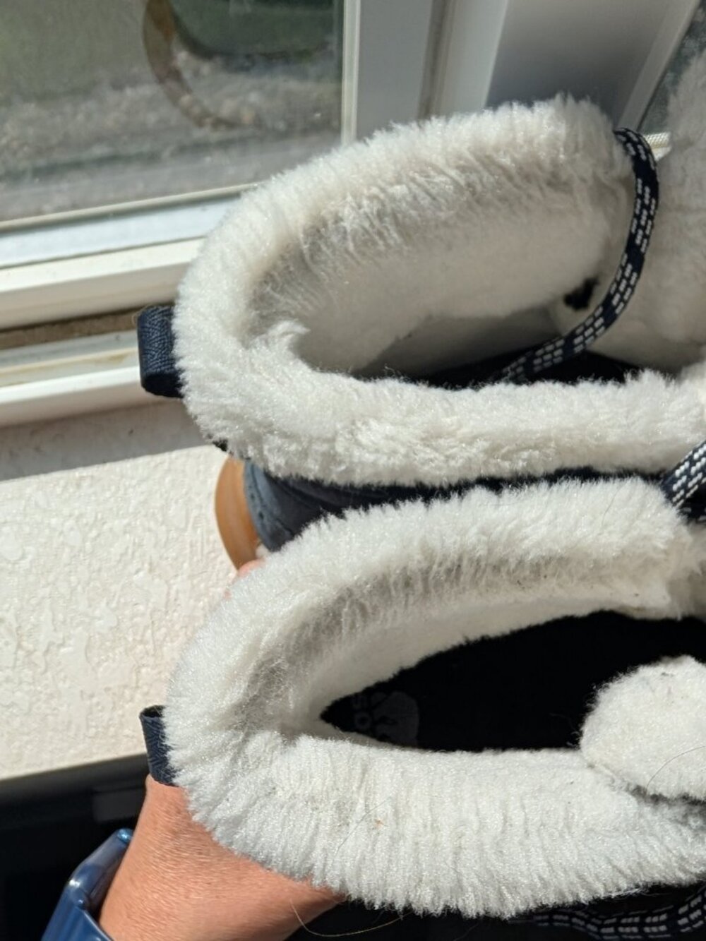 Sorel Whitney II Plus Lace Waterproof Winter Boots — Women's 6, Navy, Like New